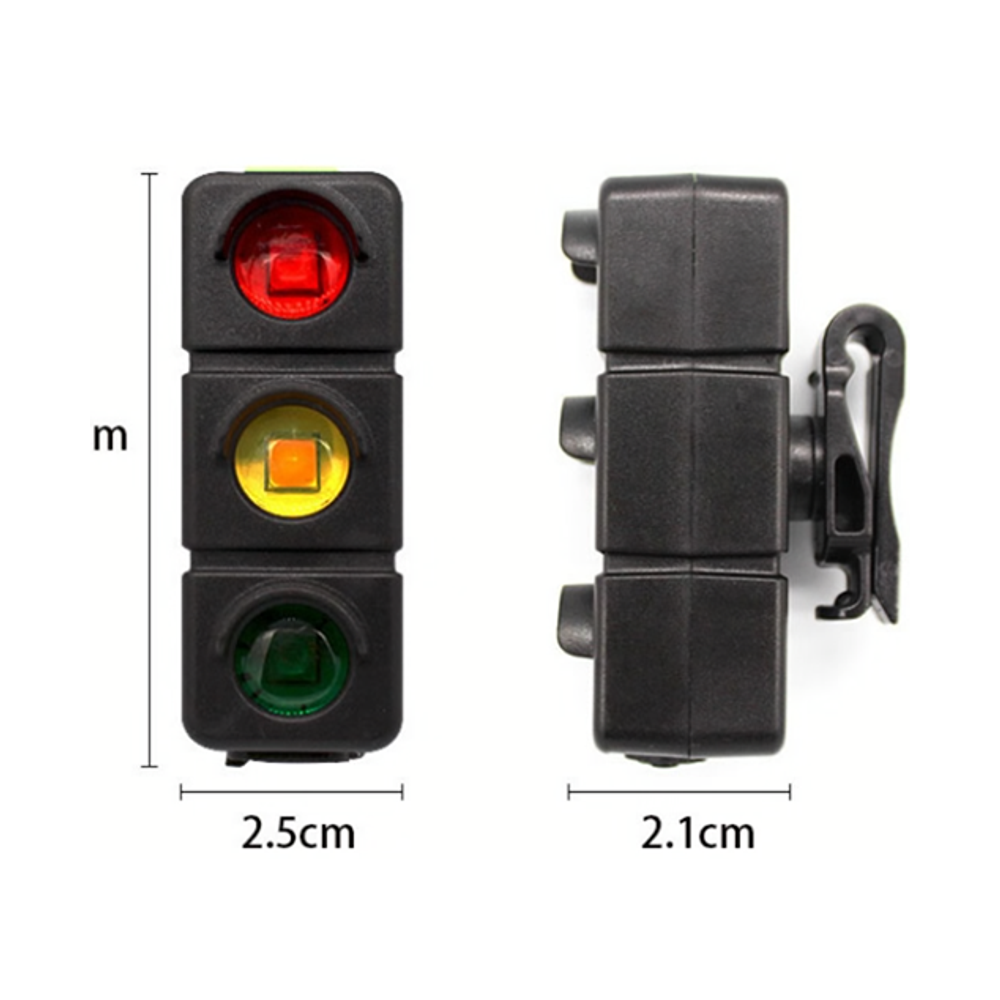 PromLight front and side dimensions with clip mount